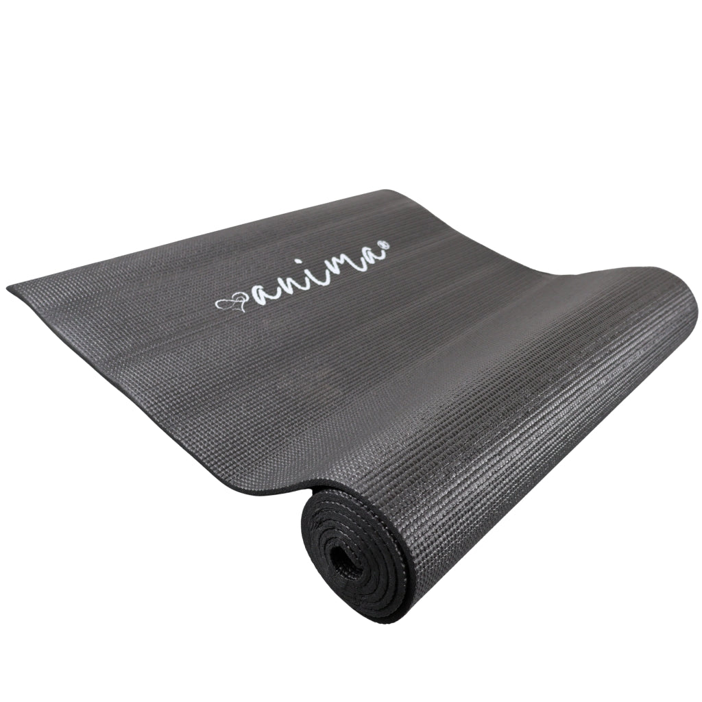 Sort Yogamåtte 6 mm. Perfekt Til Dine Yoga Træningsøvelser