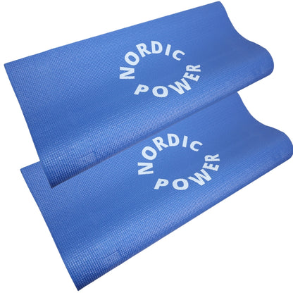 2 Stk. Yogamåtte Blå 3 mm - NORDIC POWER