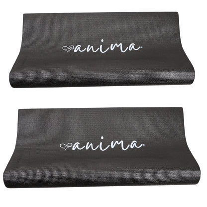 2 Stk. Yogamåtte Sort 3 mm - ANIMA