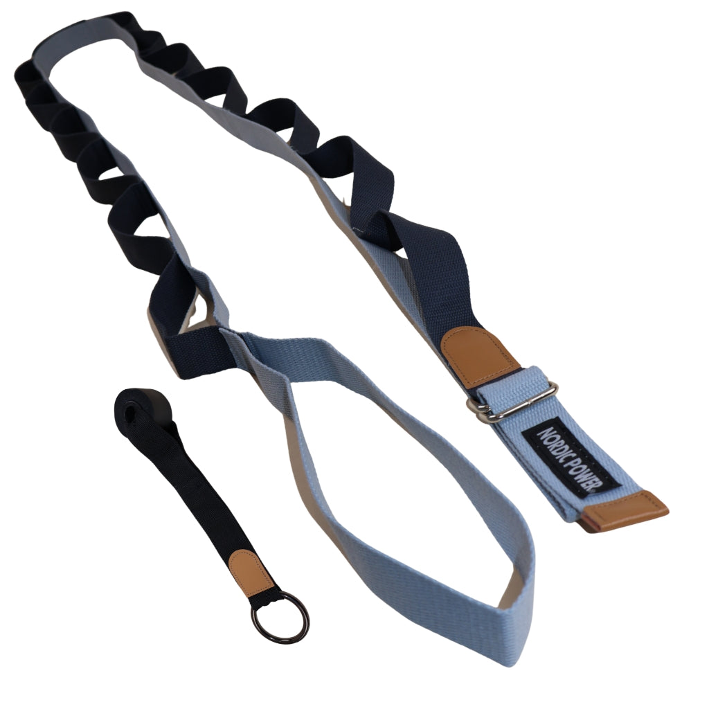 Yoga Stretching Strap, grå - NORDIC POWER