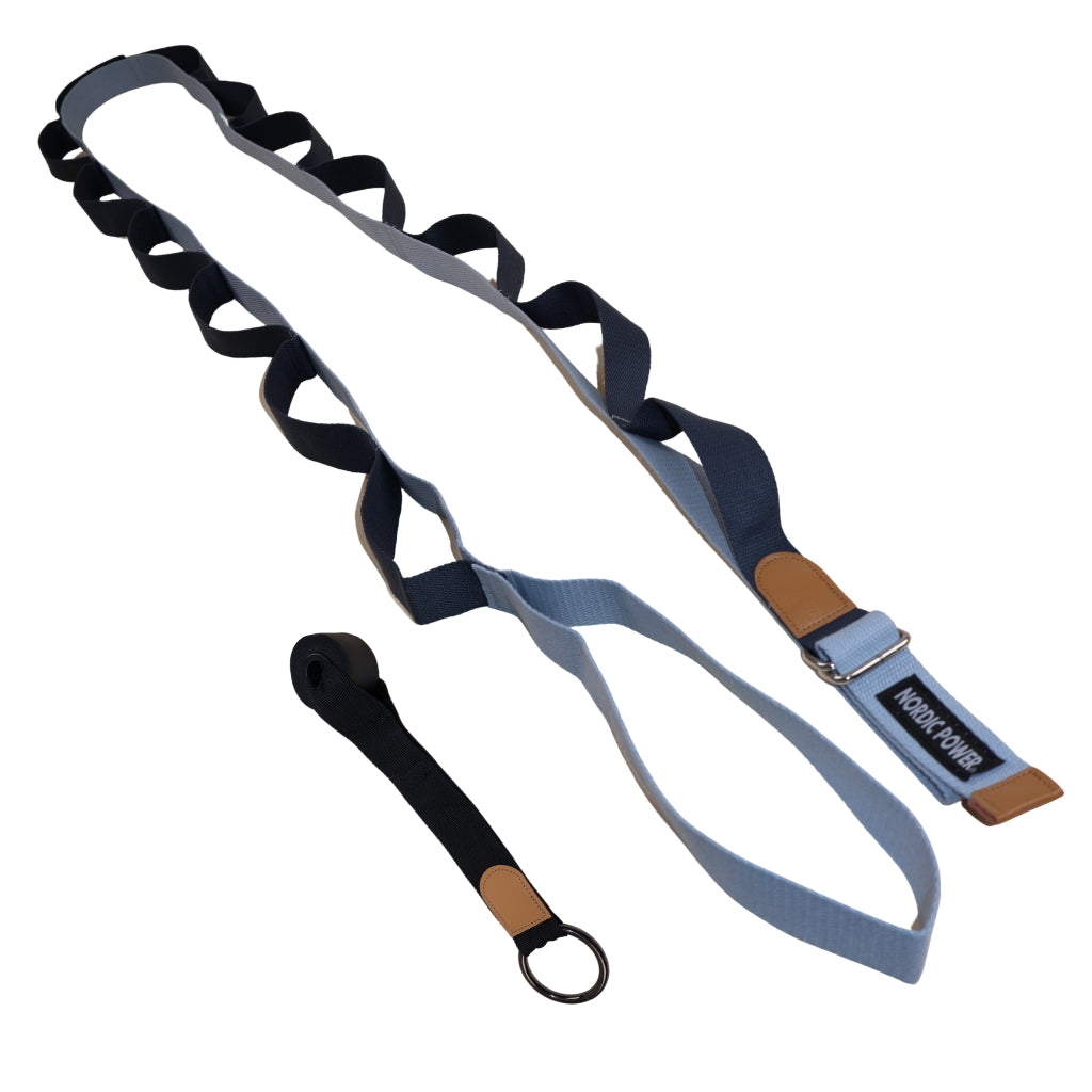 Yoga Stretching Strap, grå - NORDIC POWER