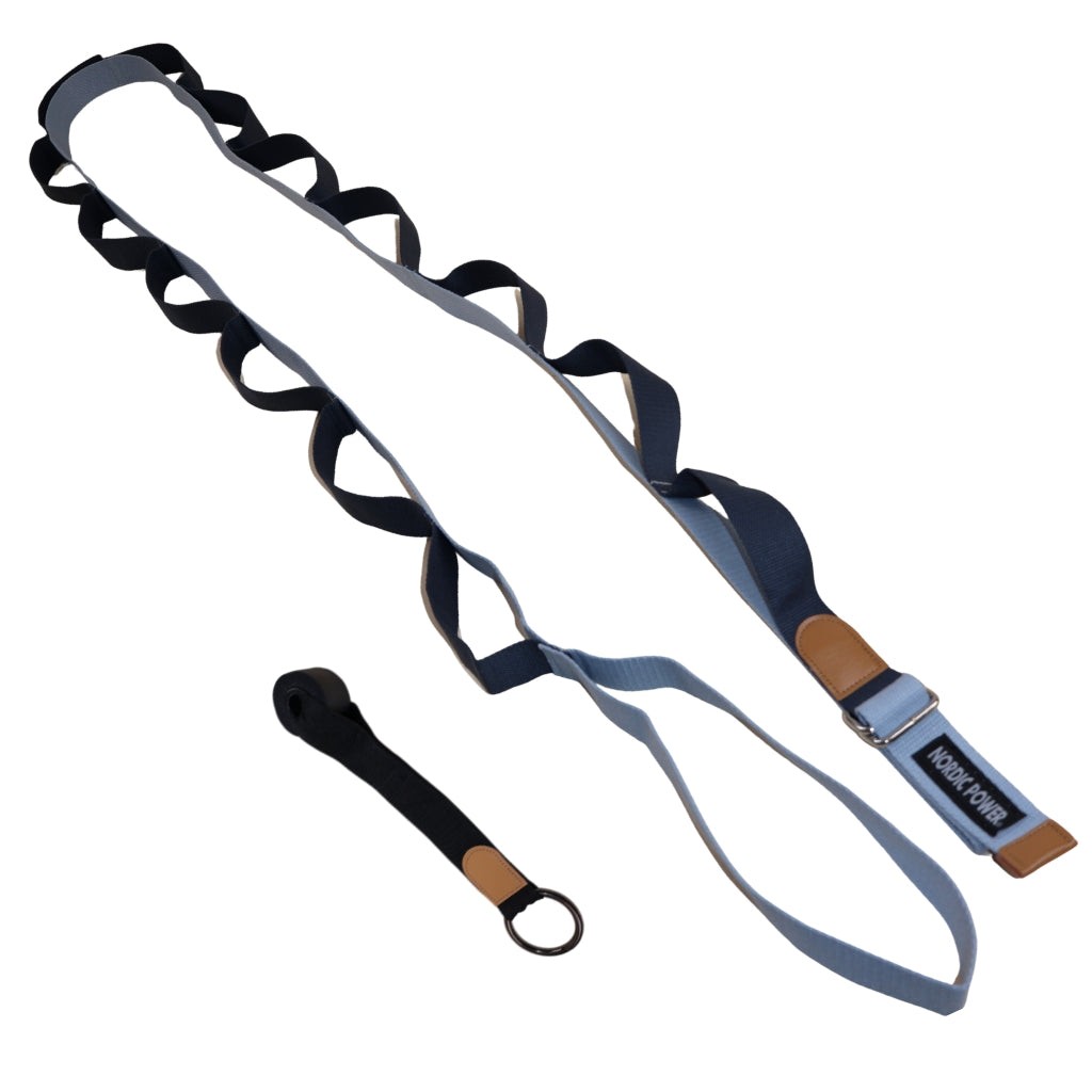 Yoga Stretching Strap, grå - NORDIC POWER