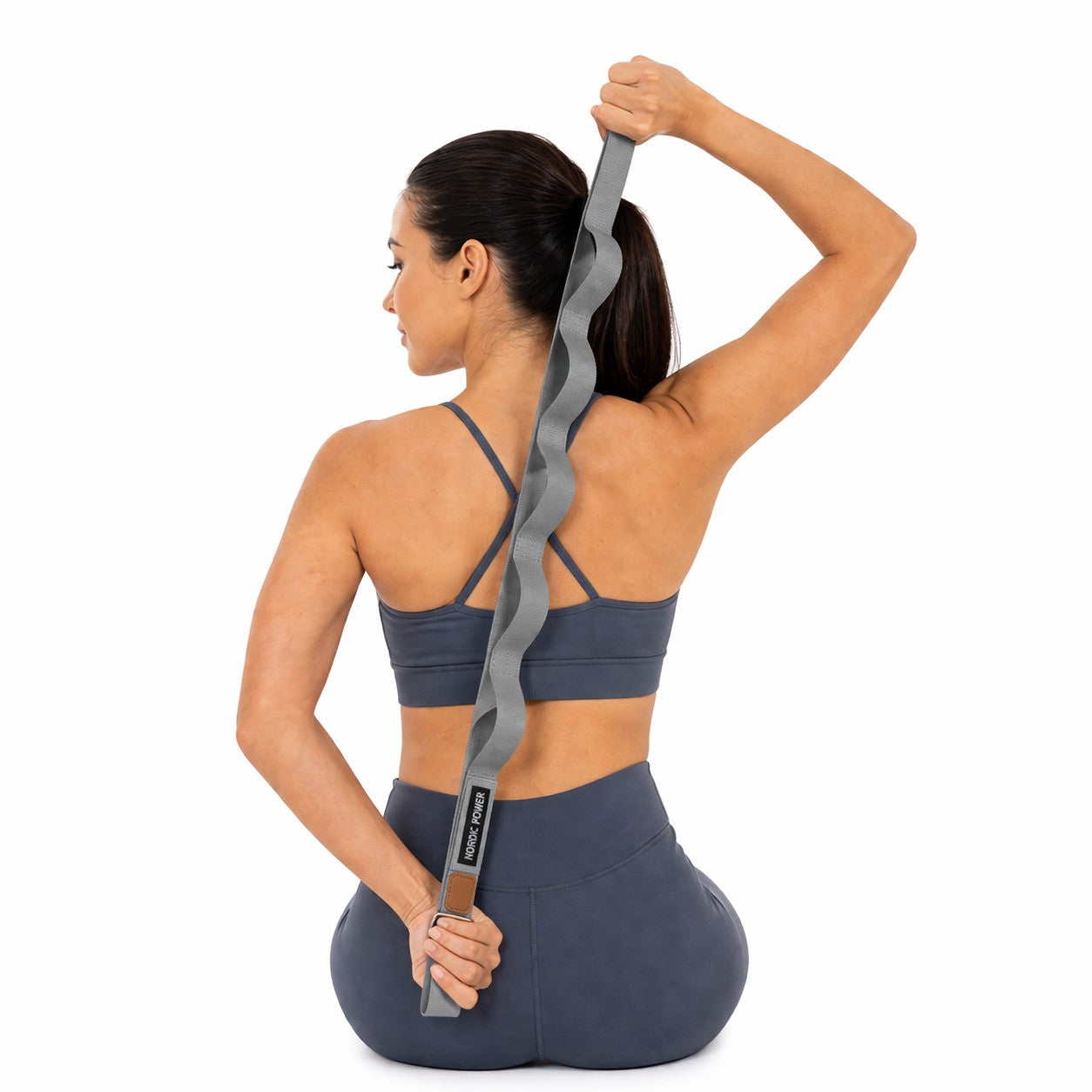 Yoga Stretching Strap, grå - NORDIC POWER