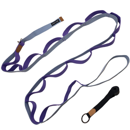 Yoga Stretching Strap, lilla og grå - NORDIC POWER