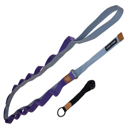 Yoga Stretching Strap, lilla og grå - NORDIC POWER